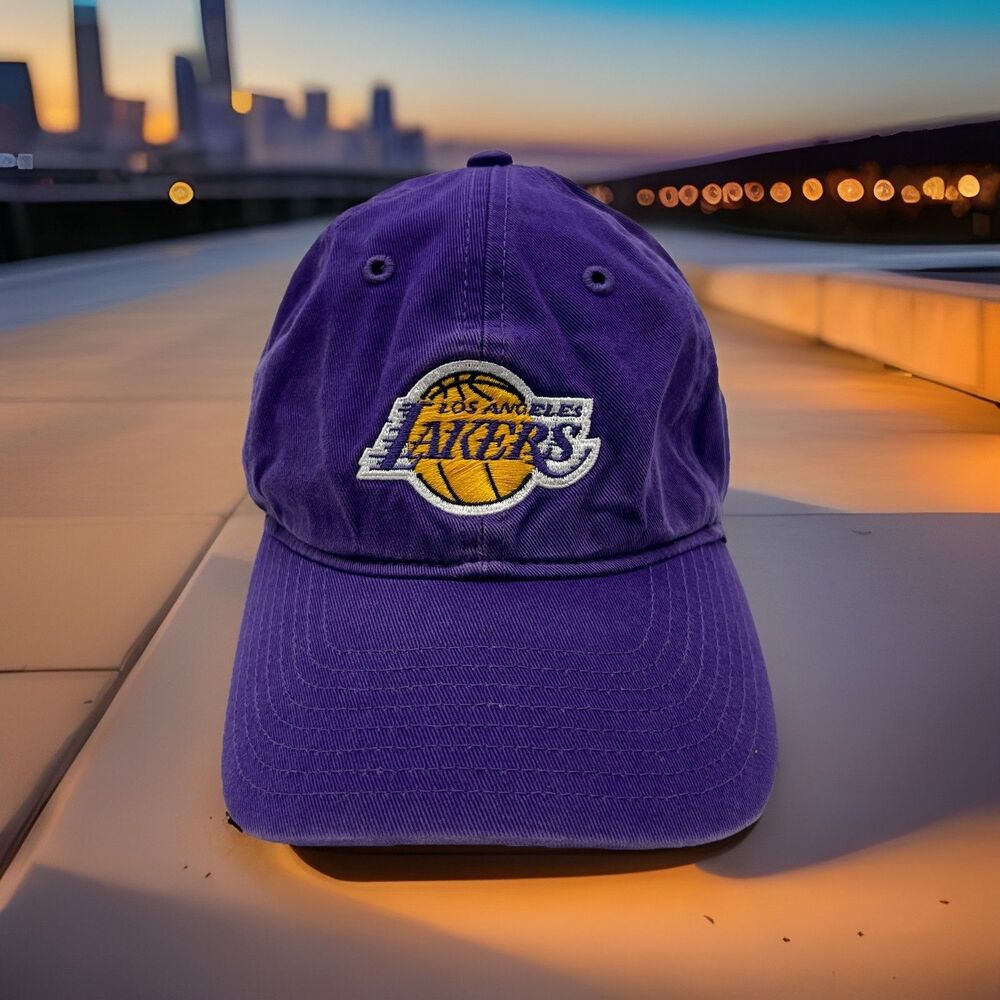 Adidas Los Angeles Lakers Hat Womens Strapback Baseball Cap Purple